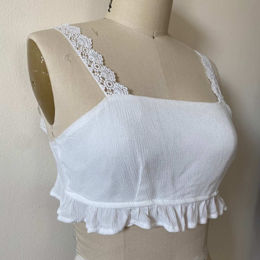 LF Stores White cropped top